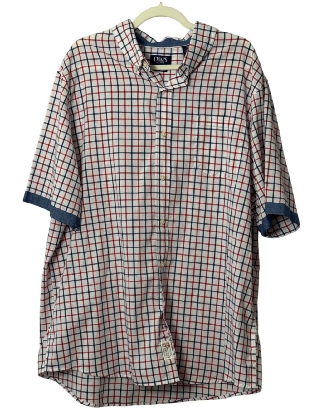 Chaps Classic Check Button-Down - Preppy Comfort - XXL